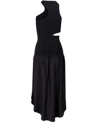 Stella McCartney - Silk Cut Out Maxi Vestido - Lyst