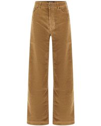 Lois - Broeken ,Bruin ,Katoen Wijde Broek - Lyst