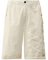 C.P. Company - Weiße Shorts Für Herren Stilvoll - Lyst