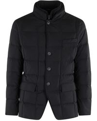 Fay - Jassen ,Zwart ,Nylon Down Jacket (Db Front) - Lyst