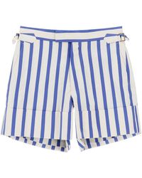 Vivienne Westwood - Pantalones cortos de algodón a rayas con tirantes ajustables - Lyst