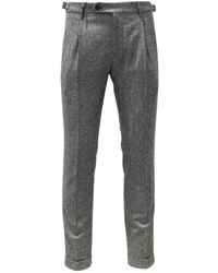 BERWICK  1707 - Broeken ,Grijs ,Wol Retro Broek - Lyst