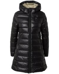 Blauer - Jassen ,Zwart ,Nylon Lange Winterjas Model Adelaide - Lyst