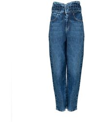 Pinko - Jeans ,Blauw ,Casual Geruite Broek - Lyst