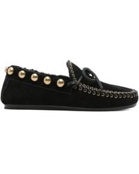 Isabel Marant - Schwarze Wildleder Leder Stud Mokassins - Lyst