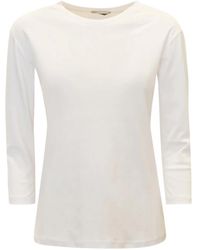 ALESSANDRO ASTE - Weiße baumwoll perla t-shirt ss24 - Lyst