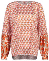 Herzensangelegenheit - Blusa de seda con estampado geométrico - Lyst
