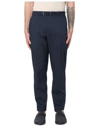 White Sand - Marineblaue Casual Hose Mit Verstellbarem Bund - Lyst