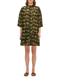 Sundek - Kleedjes ,Veelkleurig ,Katoen Short Cotton Voile Dress Botanic - Lyst