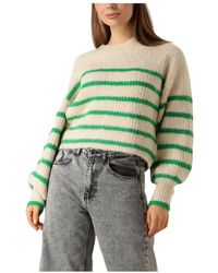 co'couture - Gestreifter Crop Strickpullover - Lyst
