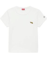KENZO - Jumping Tiger T-Shirt Met Borduursel - Lyst