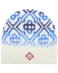 CASABLANCA - Accessoires ,Veelkleurig ,Wol Space Dye Monogram Beanie - Lyst