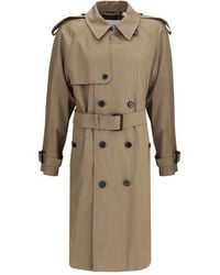 Burberry - Lange Katoenen Gabardine Trenchcoat - Lyst
