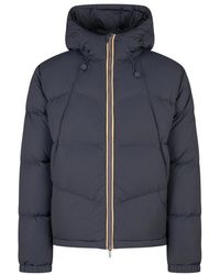 K-Way - Jassen ,Blauw ,Nylon Quill Fancy Nylon Jacket - Lyst