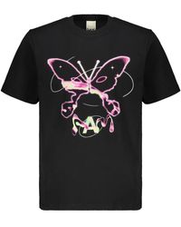 Pam - P.A. ,Tops ,Zwart ,Katoen Zwart T-Shirt Met Graphics Op De Voorkant - Lyst