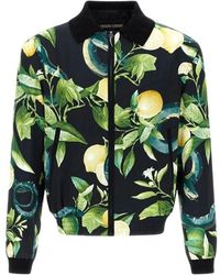 Roberto Cavalli - Bomberjacke Mit Zitronenmuster - Lyst