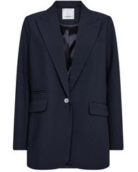 co'couture - Jassen ,Blauw ,Leer Vola Cc Single Oversize Blazer - Lyst