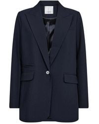 co'couture - Jassen ,Blauw ,Leer Vola Cc Single Oversize Blazer - Lyst