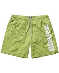 Blauer - Badmode ,Groen ,Polyester Monochrome Boxer Zwemkleding - Lyst
