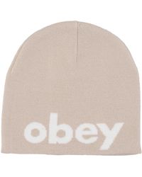 Obey - Silbergraue streetwear beanie - Lyst
