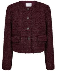 co'couture - Jassen ,Rood ,Polyester Peachcc Boucle Jacket - Lyst
