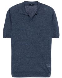 Barba Napoli - Leinen Poloshirt Made - Lyst