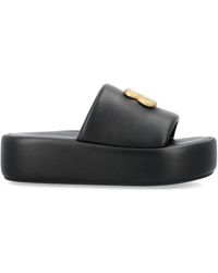 Balenciaga - Schwarze geschlossene slide sandalen - Lyst