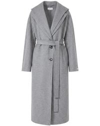 Sportmax - Jassen ,Grijs ,Wol Olmo Jas - Lyst