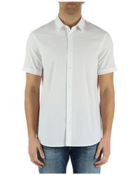Armani Exchange - Camicia regular fit in cotone seersucker - Lyst