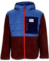 COTOPAXI - Jassen ,Veelkleurig ,Polyester Hybride Hoodie Jas Blauw/Wijn - Lyst