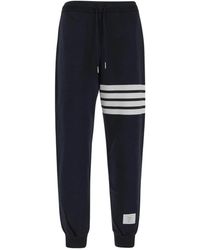 Thom Browne - Blaue klassische sweatpants mit seitentaschen - Lyst