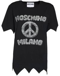Moschino - Tops ,Zwart ,Katoen T-Shirts - Lyst