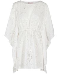 Mc2 Saint Barth - Blumiger Cut-Out Baumwoll Kaftan - Lyst