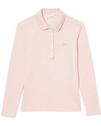 Lacoste - Tops ,Roze ,Katoen L.12.D Polo Met Lange Mouwen - Lyst