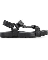 Bottega Veneta - Schoenen ,Zwart ,Leer Trip Leren Sandalen - Lyst