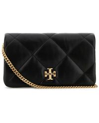 Tory Burch - Stilvolle schwarze lederclutch - Lyst