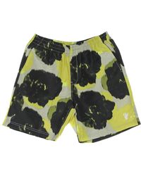 Huf - Badmode ,Veelkleurig ,Nylon Mesh Bermuda Shorts Met Trekkoord Taille - Lyst