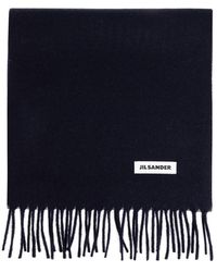 Jil Sander - Wol Sjaal Met Franjes - Lyst