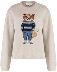 Maison Kitsuné - Round-Neck Knitwear - Lyst