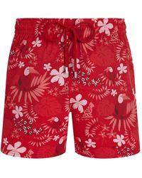 Vilebrequin - Badmode ,Rood ,Leer Moorise Stretch Short Zwemshorts - Lyst