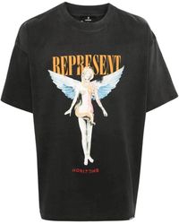 Represent - Reborn logo baumwoll t-shirt schwarz - Lyst
