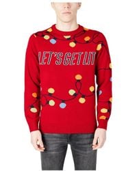 Only & Sons - Roter pullover mit rundhalsausschnitt für männer - Lyst