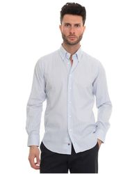 Carrel - Gestreiftes button-down casual hemd - Lyst