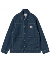 Carhartt - Jassen ,Blauw ,Katoen Og Double Front Jacket - Lyst