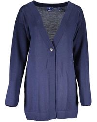 GANT - Merino Wollen Cardigan V-Hals Relaxte Pasvorm - Lyst