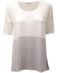 Kangra - Overhemden ,Wit ,Off-/Zilver Viscose Top Gemaakt - Lyst