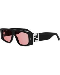 Fendi - Ff Squared Zonnebril - Lyst