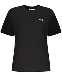 Fila - Tops ,Zwart ,Katoen Lignano T-Shirt - Lyst