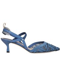 Fendi - Schoenen ,Blauw ,Slippers - Lyst