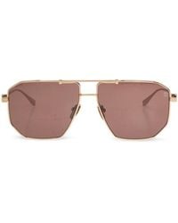 Balmain - Accessoires ,Geel ,Leer Dean Zonnebril - Lyst